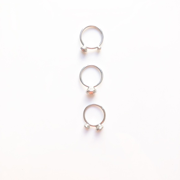 STACKED RHINESTONE RING SET - Picture 2 of 6